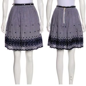 Kate spade size 8 navy striped skirt